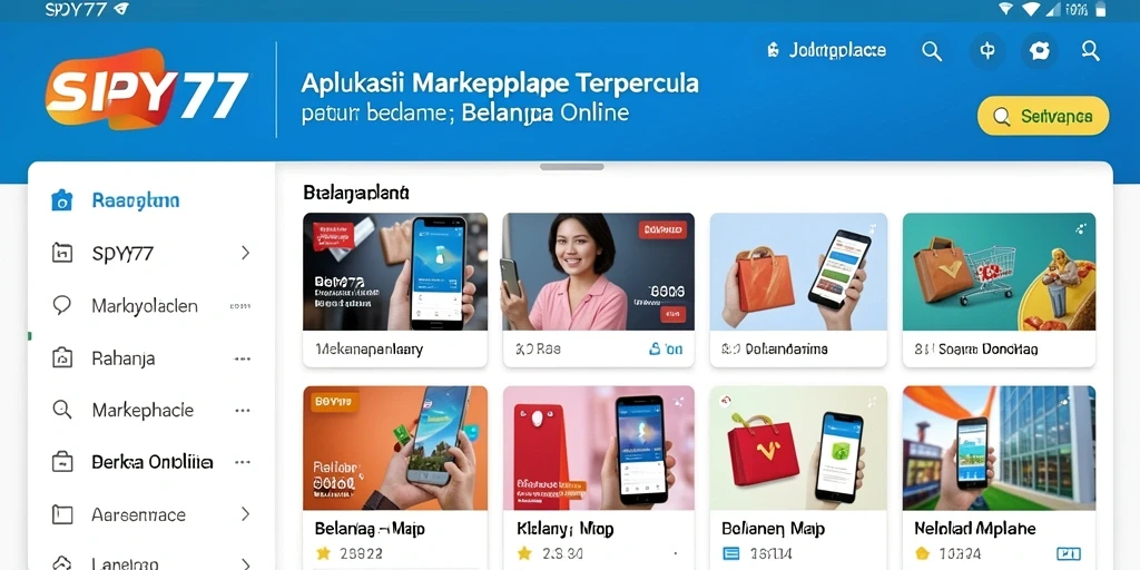 Tampilan antarmuka utama SPY77 yang menarik dan mudah dipahami.