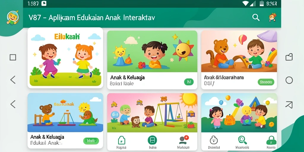 Antarmuka Aplikasi V87 yang Ramah Anak.